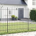 vidaXL Tuinhek met boog 6,8x1,75 m staal grijs, Verzenden, Nieuw, IJzer