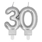Zilveren Kaars 30 Jaar 8cm, Verzenden, Nieuw