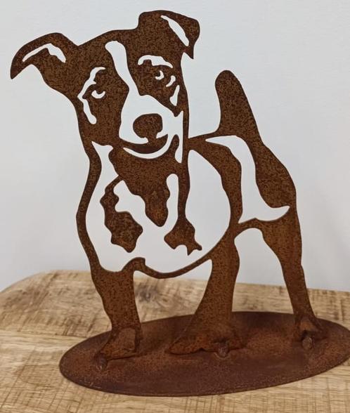 Tuinbeeld Jacky de  Jack Russel -B20 x H27cm, Tuin en Terras, Tuinwanddecoratie, Verzenden