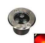LED Grondspot  Rood - 9 Watt - Inbouw - 230 Volt, Ophalen of Verzenden, Nieuw, Overige materialen, Modern