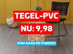 FABRIEKSLEEGVERKOOP | Tegel-PVC antraciet vanaf €9,98 per m², Ophalen of Verzenden, Nieuw