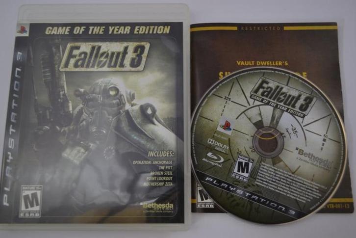 Fallout 3 - Game of the Year Edition (PS3 USA), Spelcomputers en Games, Games | Sony PlayStation 3, Zo goed als nieuw, Verzenden