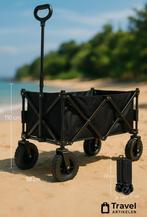 Bolderkar zwart XL opvouwbaar + Gratis picknickkleed, Verzenden, Opvouwbaar, Nieuw