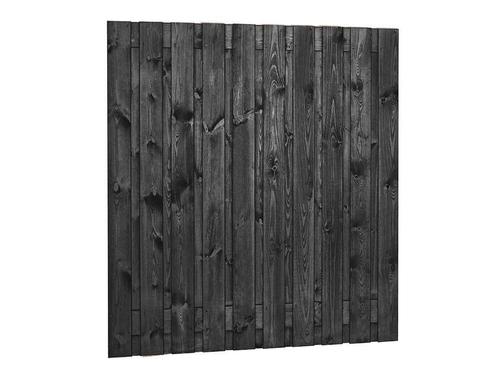Zwart Gespoten Tuinscherm | 21 Planks | 2 Hoogtes, Tuin en Terras, Schuttingen, Minder dan 3 meter, Nieuw, 1 tot 2 meter, Verzenden