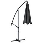 Parasol Brazil - 3m - Donkergrijs, Verzenden, Nieuw