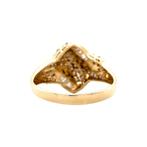 Gouden vintage ring met diamant 14 krt, Ophalen of Verzenden, Nieuw