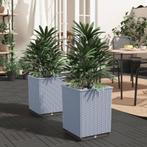 vidaXL Plantenbakken 2 st 30x30x37 cm polypropeen lichtgrijs, Tuin en Terras, Kunststof, Verzenden, Minder dan 60 cm, Nieuw