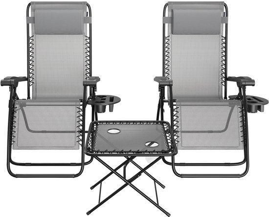 2dekans | LifeGoods Ligstoelen - Opvouwbaar - Complete set -, Huis en Inrichting, Tafels | Bijzettafels, Zo goed als nieuw, Ophalen of Verzenden