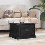 vidaXL Salontafel met lade Zwart Eiken 50 x 50 x 35 cm, Huis en Inrichting, Tafels | Salontafels, Verzenden, Nieuw, 50 tot 100 cm