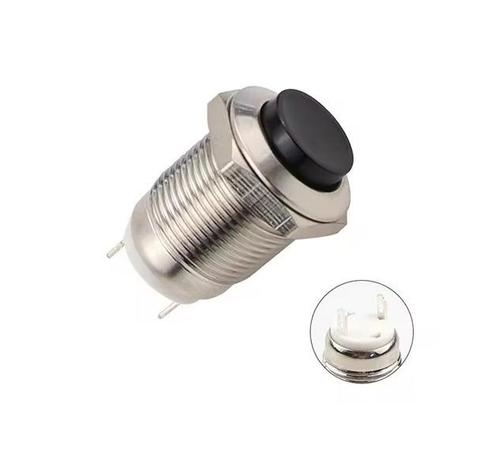 Push schakelaar - 12mm - Zwart - Waterproof, Hobby en Vrije tijd, Elektronica-componenten, Nieuw, Ophalen of Verzenden