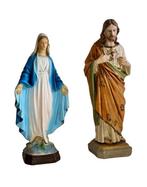 Beeld, Jezus& Maria - 47 cm - Gips, Antiek en Kunst