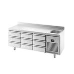 GGM Gastro | Koelwerkbank Premium PLUS - 1960x600mm - met 1, Verzenden, Nieuw in verpakking, RVS Meubilair