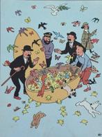 Hergé - Carte festive numéro 12 - Tintin ,Milou , Haddock,, Nieuw