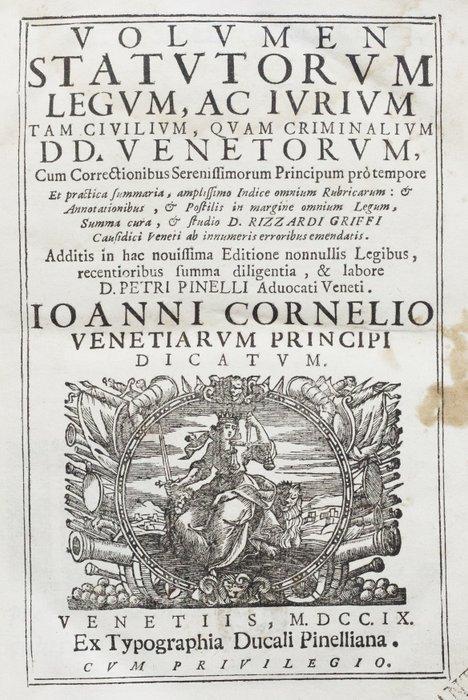 Griffi - Statuta Veneta - 1709, Antiek en Kunst, Antiek | Boeken en Bijbels