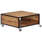 vidaXL Salontafel 70x70x32 cm massief acaciahout, Huis en Inrichting, Tafels | Salontafels, 50 tot 100 cm, Verzenden, Nieuw, 50 tot 100 cm