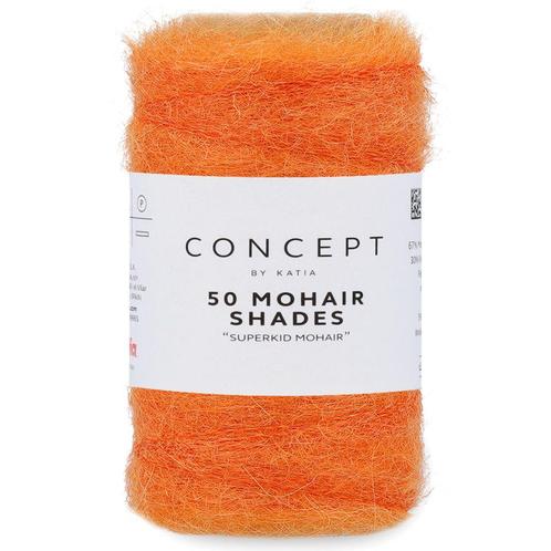 Katia Concept 50 Mohair Shades - 48 oranje - Mohair Garen, Hobby en Vrije tijd, Breien en Haken, Ophalen of Verzenden