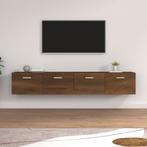 vidaXL Wandkasten 2 st 100x36,5x35 cm bewerkt hout bruin, Verzenden, Nieuw