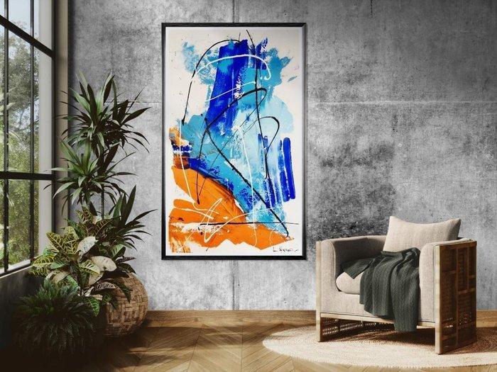 Luc Mora - La statue bleue - XXXL, Antiek en Kunst, Kunst | Designobjecten