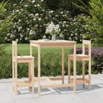 vidaXL 3-delige Barset massief grenenhout, Tuin en Terras, Tuinsets en Loungesets, Verzenden, Nieuw, 3 zitplaatsen