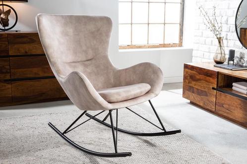 Design schommelstoel SCANDINAVIA SWING champagne grijs, Huis en Inrichting, Fauteuils, Ophalen of Verzenden