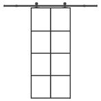 vidaXL Schuifdeur met beslag 90x205 cm ESG-glas en aluminium, Verzenden, Nieuw