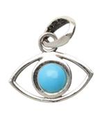 Zilveren Het Oog met turquoise kettinghanger, Sieraden, Tassen en Uiterlijk, Kettinghangers, Verzenden, Nieuw