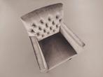 Eetkamer design stoelen grijs fluweel / velvet / velours in, Gebruikt, Ophalen