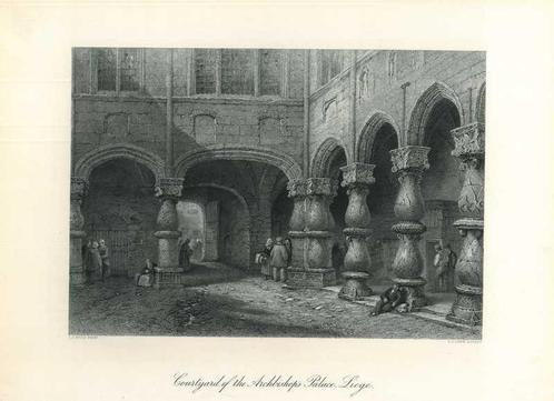 Zicht op Liege, Antiek en Kunst, Kunst | Etsen en Gravures