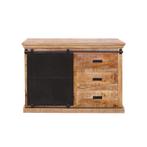 Dressoir Mangohout Milan 120 cm, 100 tot 150 cm, Verzenden, Nieuw, Industriële meubels