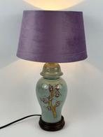 Tafellamp - Porselein, Hout - Een chinoiserie-lamp