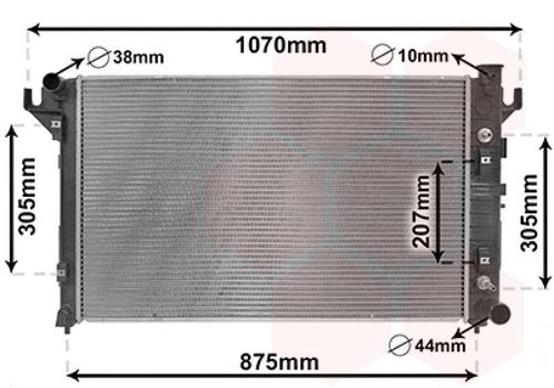 RADIATOR VOOR DODGE RAM 1994-2001 52029189AA, Auto-onderdelen, Airco en Verwarming, Nieuw, Ophalen of Verzenden