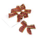 STRIKKEN 12cm. RED/GOLD TARTAN / 4stuks Strikken, Hobby en Vrije tijd, Knutselen, Ophalen of Verzenden, Nieuw