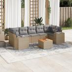 vidaXL 8-delige Loungeset met kussens poly rattan beige, Tuin en Terras, Tuinsets en Loungesets, Verzenden, Nieuw, Rotan, Loungeset