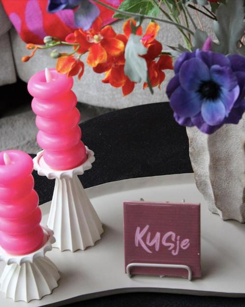 Tegeltje met tekst Kusje - Decoratie, Huis en Inrichting, Woonaccessoires | Tekstborden en Spreuken, Nieuw, Verzenden