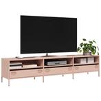 vidaXL Tv-meubel 202x39x43,5 cm koudgewalst staal roze, Huis en Inrichting, Minder dan 50 cm, Verzenden, Nieuw, Minder dan 25 cm