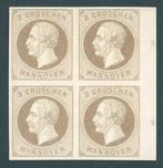 Hannover 1861 - Netjes, ongebruikt 4-blok, maat 3,, Gestempeld