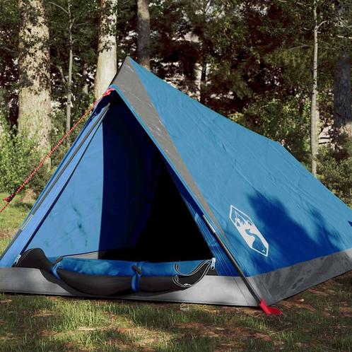 vidaXL Tent 2-persoons waterdicht blauw, Caravans en Kamperen, Tenten, Nieuw, tot en met 2, Verzenden