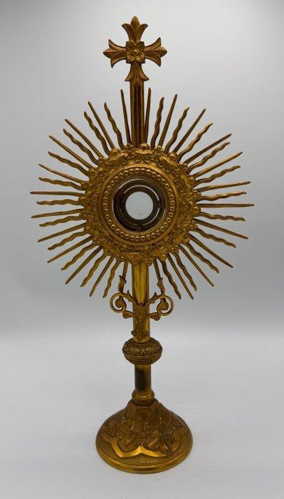Bronzen monstrans - Verguld brons - 1850-1900 - Monstrans, Antiek en Kunst, Kunst | Niet-Westerse kunst