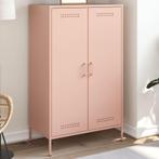 vidaXL buffetkast 68x39x113 cm staal roze, Huis en Inrichting, Kasten | Buffetkasten, Verzenden, 100 tot 150 cm, Nieuw, 50 tot 100 cm