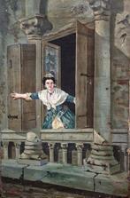 Achille Guerra (1832-1903) - Donna alla finestra