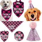 2-delige Honden verjaardags set Birthday Girl roze, Dieren en Toebehoren, Honden-accessoires, Verzenden, Nieuw