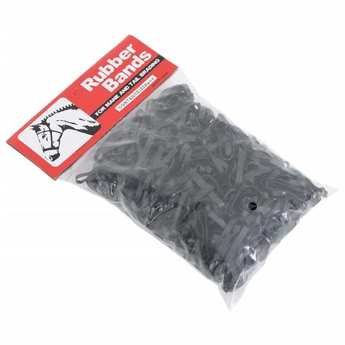 vidaXL Haarelastiekjes paard 500 st silicone zwart, Dieren en Toebehoren, Paarden en Pony's | Overige Paardenspullen, Nieuw, Verzenden