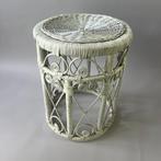 Bijzettafel - Rattan - Vintage wit Rieten/rattan