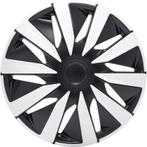 4-Delige J-Tec Wieldoppenset Lazio 14-inch zilver zwart..., Verzenden, Nieuw