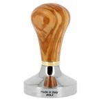 BaristaPro Lord Tamper Olijfhout RVS Flat Base 58,5mm, Witgoed en Apparatuur, Koffiemachine-accessoires, Ophalen of Verzenden