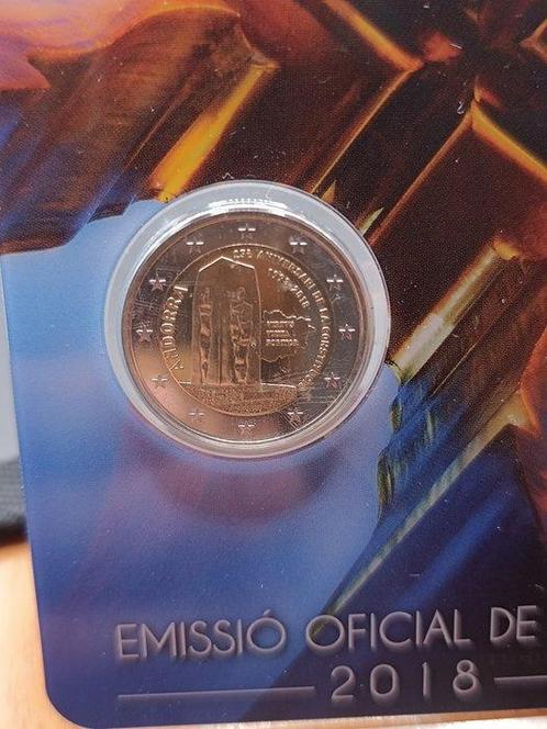 Andorra. 2 Euro 2018 Constitució + Drets Humans (2, Postzegels en Munten, Munten | Europa | Euromunten
