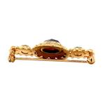 Gouden broche met granaat 14 krt, Ophalen of Verzenden, Nieuw