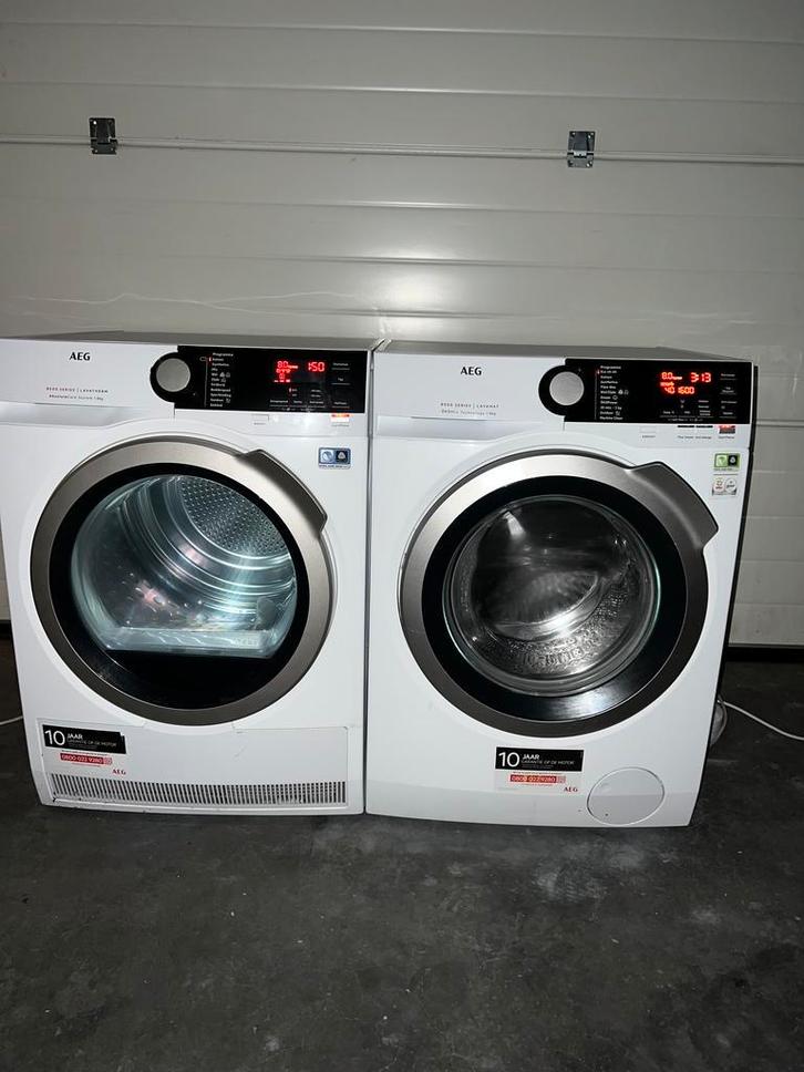 Blackfriday! AEG 8KG Stoom Wasmachine AEG 8KG Warmtepompdrog, Witgoed en Apparatuur, Wasmachines, Minder dan 85 cm, 1600 toeren of meer