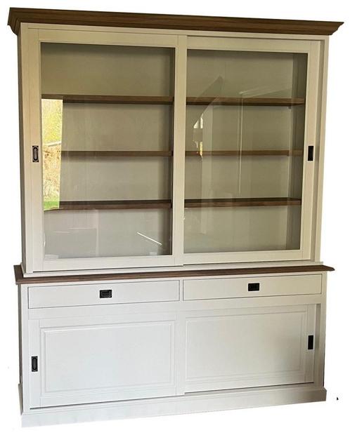 Buffetkast wit Zaandam 200 x 240cm eiken schappen en lijsten, Huis en Inrichting, Kasten | Buffetkasten, Ophalen of Verzenden