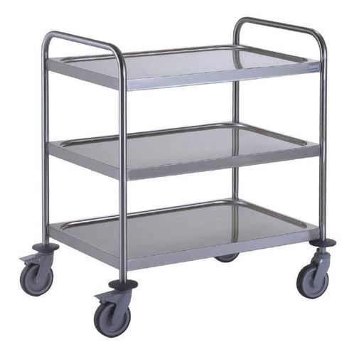 Serveerwagen met 3 Bladen | RVS | 53(h)x80cm HorecaTraders, Zakelijke goederen, Horeca | Meubilair en Inrichting, Verzenden